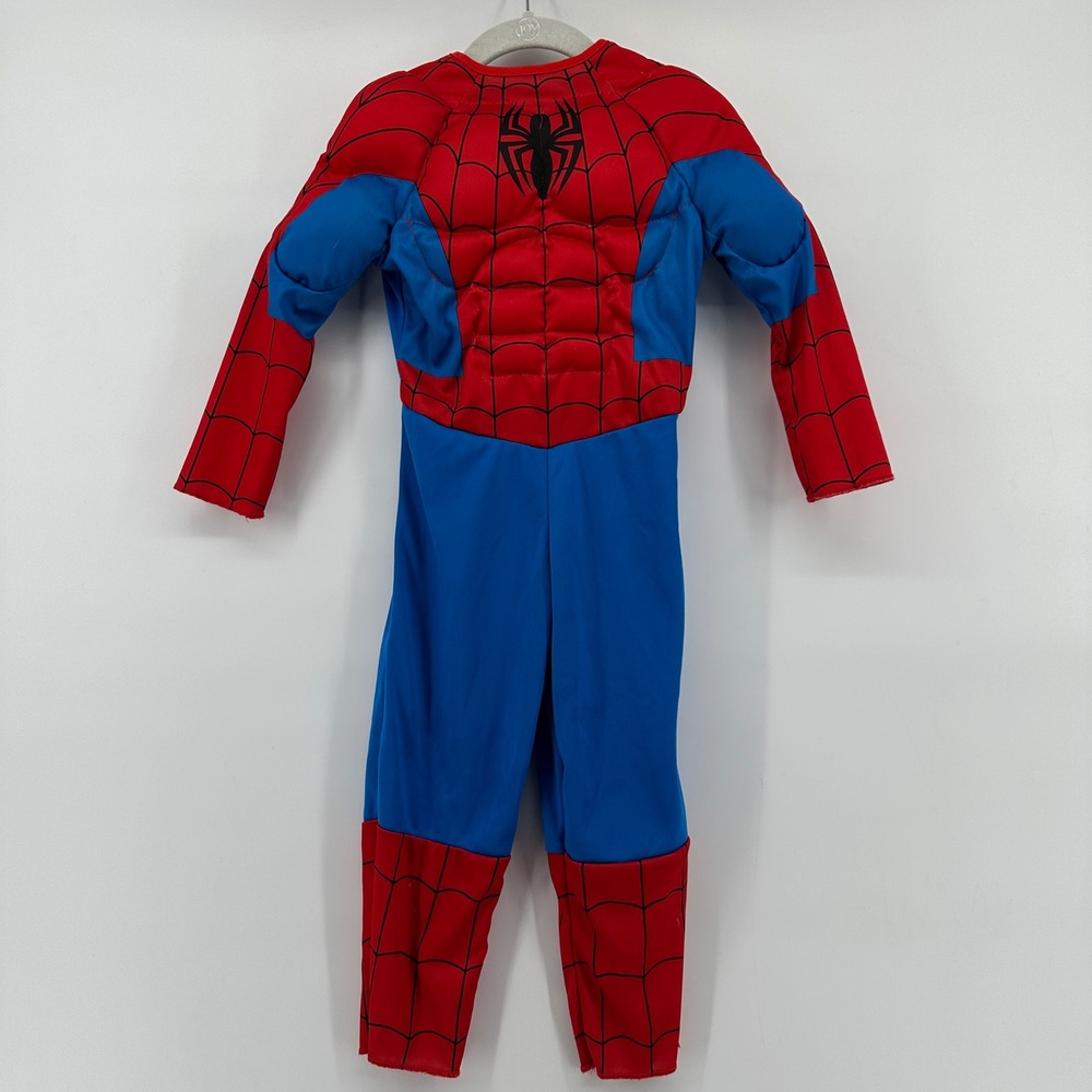 Marvel Spider-Man Muscle Chest Jumpsuit Kids Costume Red Blue Superhero